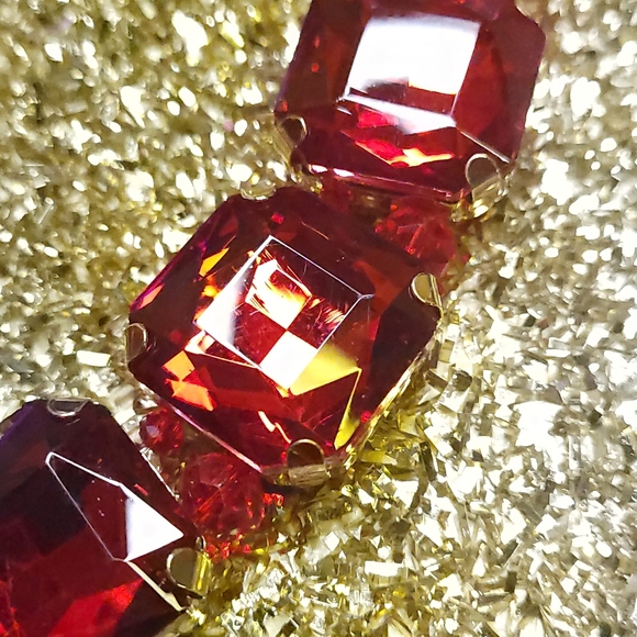 Rhinestone Earrings Necklace Set/ Bride Jewelry Gifts - Picture 2 of 4